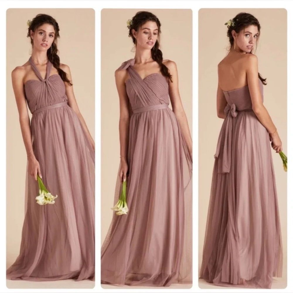 Birdy Grey Sandy Mauve Convertible Christina Bridesmaid Spring Dress Large